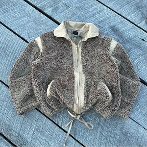 Vintage Teddy Fleece Zip Up Jacket